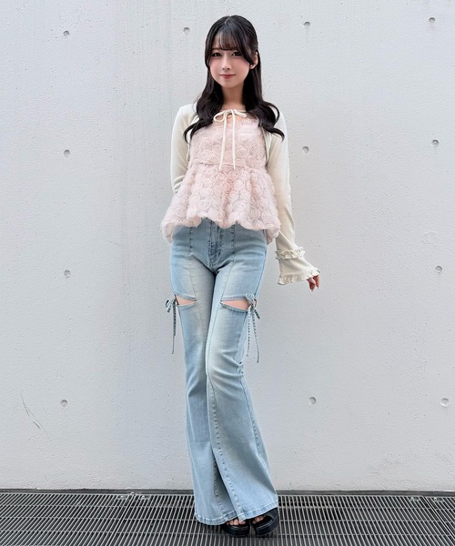 NOMAE（ノーマエ）の「ローズペプラムキャミ（シャツ/ブラウス・レディース・アイボリー/ブラック/ピンク・FREE）」の18枚目の写真