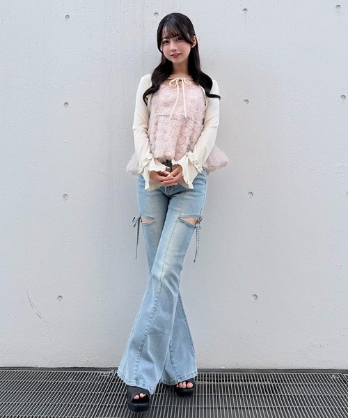 NOMAE（ノーマエ）の「ローズペプラムキャミ（シャツ/ブラウス・レディース・アイボリー/ブラック/ピンク・FREE）」の20枚目の写真