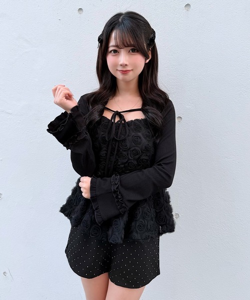 NOMAE（ノーマエ）の「ローズペプラムキャミ（シャツ/ブラウス・レディース・アイボリー/ブラック/ピンク・FREE）」の12枚目の写真