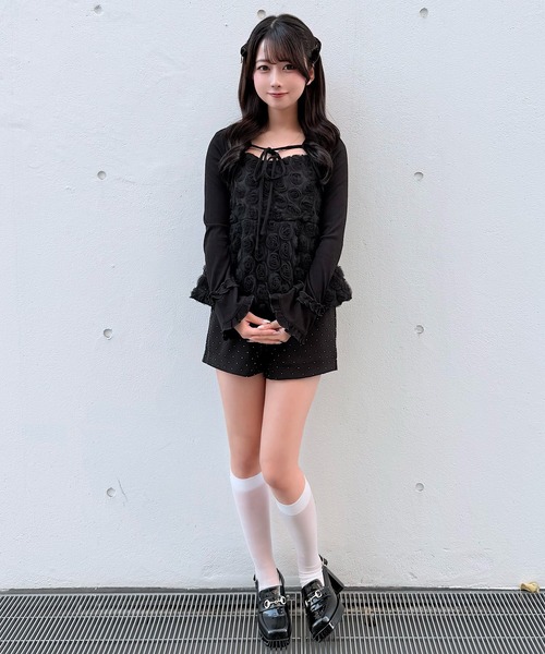 NOMAE（ノーマエ）の「ローズペプラムキャミ（シャツ/ブラウス・レディース・アイボリー/ブラック/ピンク・FREE）」の13枚目の写真