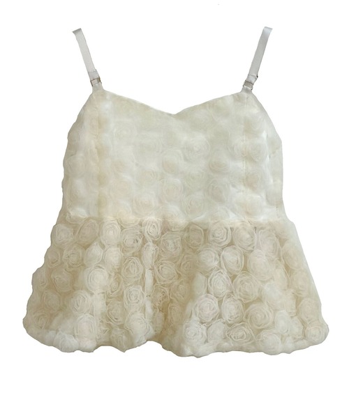 NOMAE（ノーマエ）の「ローズペプラムキャミ（シャツ/ブラウス・レディース・ピンク/アイボリー/ブラック・FREE）」の5枚目の写真