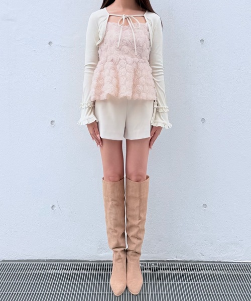 NOMAE（ノーマエ）の「ローズペプラムキャミ（シャツ/ブラウス・レディース・ピンク/アイボリー/ブラック・FREE）」の18枚目の写真