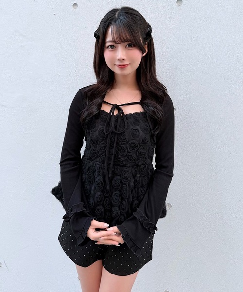 NOMAE(ノーマエ)の「ローズペプラムキャミ(シャツ/ブラウス・レディース・ピンク/アイボリー/ブラック・FREE)」の22枚目の写真