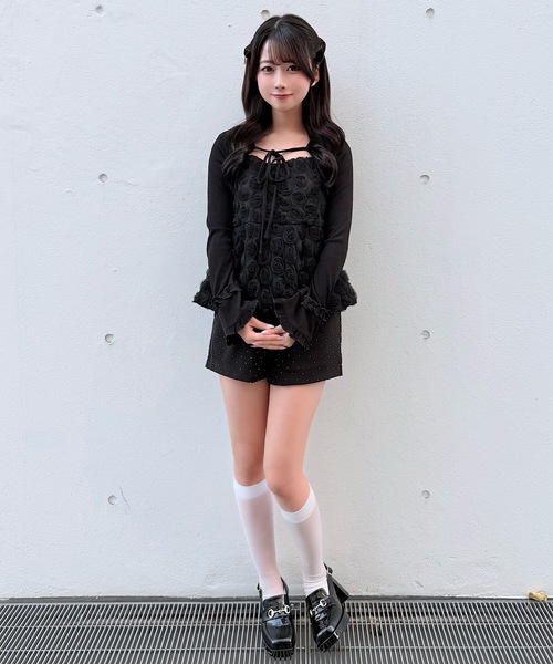 NOMAE(ノーマエ)の「ローズペプラムキャミ(シャツ/ブラウス・レディース・ピンク/アイボリー/ブラック・FREE)」の20枚目の写真