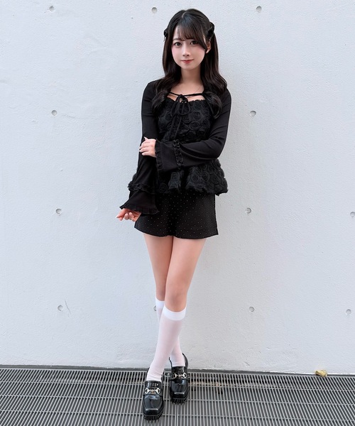 NOMAE(ノーマエ)の「ローズペプラムキャミ(シャツ/ブラウス・レディース・ピンク/アイボリー/ブラック・FREE)」の19枚目の写真