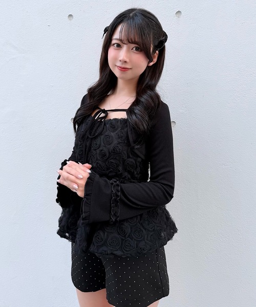 NOMAE(ノーマエ)の「ローズペプラムキャミ(シャツ/ブラウス・レディース・ピンク/アイボリー/ブラック・FREE)」の21枚目の写真