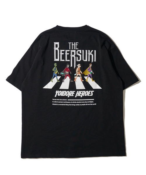 ADPOSION(アドポーション)の「【YOIDORE】ビールすきTシャツ / 刺繍MIX グラフィックプリント クルーネックTシャツ(Tシャツ/カットソー・メンズ・ブラック/ライトグリーン/ホワイト・X-LARGE/LARGE/MEDIUM)」の8枚目の写真