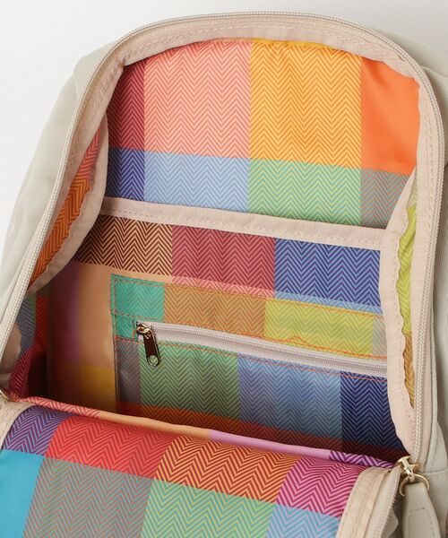 AVOCA(アヴォカ)の「【AVOCA/アヴォカ】Backpack/チャーム付き バックパック(バックパック/リュック・レディース・ネイビー/ベージュ・FREE)」の3枚目の写真