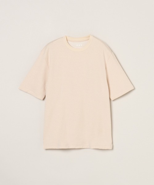 three dots(スリードッツ)の「フューズ ダブルフェイス Tシャツ(Tシャツ/カットソー・メンズ・ベージュ/グレー・SMALL/MEDIUM/LARGE)」の1枚目の写真