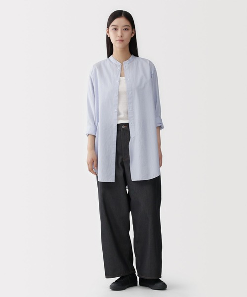 MUJI Labo(ムジラボ)の「〔MUJI Labo〕婦人 ポプリンリラックスフィットチュニック(チュニック・レディース・ライトグレー系/ブルー系/オフホワイト・L/M/XL/S)」の3枚目の写真