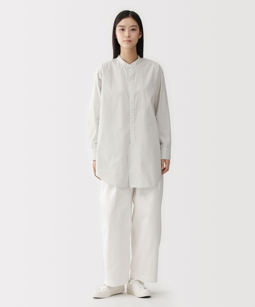 MUJI Labo(ムジラボ)の「〔MUJI Labo〕婦人 ポプリンリラックスフィットチュニック(チュニック・レディース・ライトグレー系/ブルー系/オフホワイト・L/M/XL/S)」の11枚目の写真
