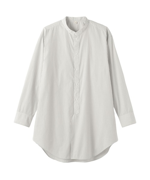MUJI Labo(ムジラボ)の「〔MUJI Labo〕婦人 ポプリンリラックスフィットチュニック(チュニック・レディース・ライトグレー系/ブルー系/オフホワイト・L/M/XL/S)」の12枚目の写真