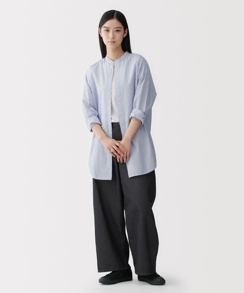 MUJI Labo(ムジラボ)の「〔MUJI Labo〕婦人 ポプリンリラックスフィットチュニック(チュニック・レディース・ライトグレー系/ブルー系/オフホワイト・L/M/XL/S)」の14枚目の写真