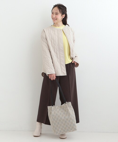 SHOO・LA・RUE（シューラルー）の「【インド製/選べる4柄】ジャカードトートバッグ（トートバッグ・レディース・ピンク系8/ベージュ系3/イエロー系3/ブラック系3・00）」の8枚目の写真