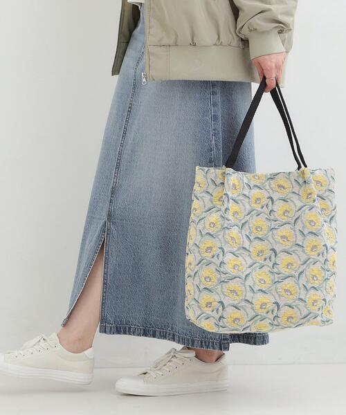 SHOO・LA・RUE（シューラルー）の「【インド製/選べる4柄】ジャカードトートバッグ（トートバッグ・レディース・ピンク系8/ベージュ系3/イエロー系3/ブラック系3・00）」の11枚目の写真