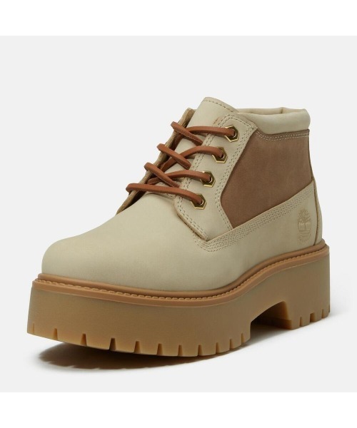 Timberland(ティンバーランド)の「ストーン ストリート ミッド ウォータープルーフ ブーツ レディース(防水)(ブーツ・レディース・ライトベージュ・24.0cm/23.5cm/23.0cm/22.5cm)」の7枚目の写真