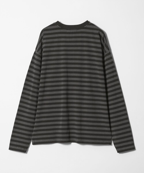 MONKEY TIME（モンキータイム）の「ウォッシュド ボーダー ロングスリーブ Tシャツ（Tシャツ/カットソー・メンズ・ブラック/ブラウン/ターコイズブルー・S/XL/L/M）」の4枚目の写真