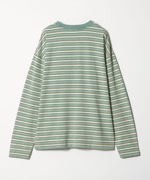 MONKEY TIME（モンキータイム）の「ウォッシュド ボーダー ロングスリーブ Tシャツ（Tシャツ/カットソー・メンズ・ブラック/ブラウン/ターコイズブルー・S/XL/L/M）」の13枚目の写真