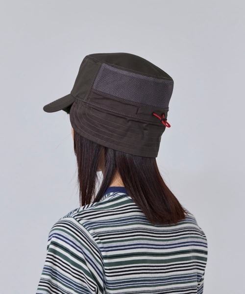 OVERRIDE（オーバーライド）の「OVERRIDE  FLAP DE GAULLE CAP SG / オーバーライド（キャップ・レディース・ベージュ/チャコール・57~59cm）」の5枚目の写真