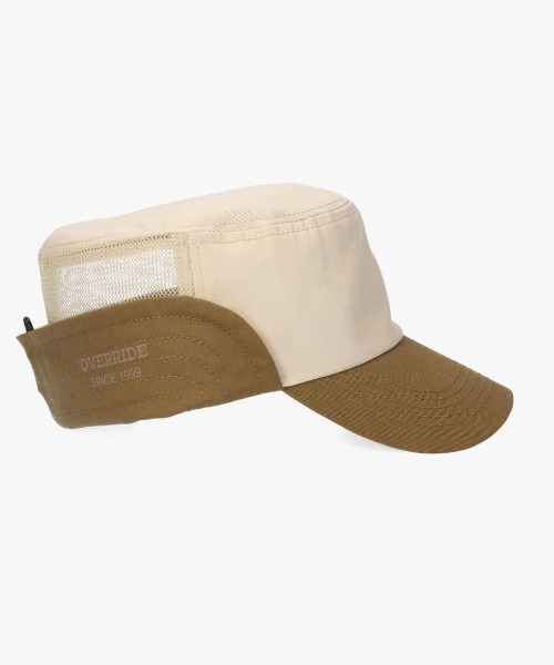 OVERRIDE（オーバーライド）の「OVERRIDE  FLAP DE GAULLE CAP SG / オーバーライド（キャップ・レディース・ベージュ/チャコール・57~59cm）」の19枚目の写真