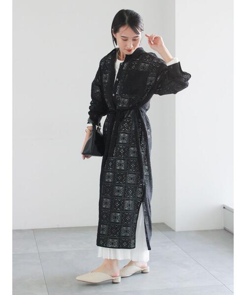 Te chichi（テチチ）の「レースシャツワンピース（ワンピース・レディース・オフホワイト/ブラック・F）」の5枚目の写真