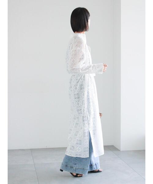 Te chichi（テチチ）の「レースシャツワンピース（ワンピース・レディース・オフホワイト/ブラック・F）」の8枚目の写真