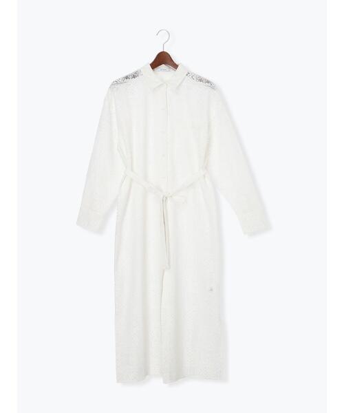 Te chichi（テチチ）の「レースシャツワンピース（ワンピース・レディース・オフホワイト/ブラック・F）」の12枚目の写真