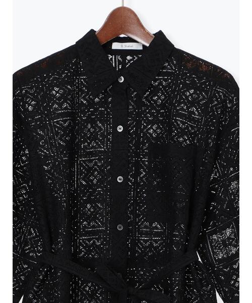 Te chichi（テチチ）の「レースシャツワンピース（ワンピース・レディース・オフホワイト/ブラック・F）」の15枚目の写真