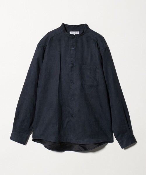 A DAY IN THE LIFE UNITED ARROWS(アデイインザライフユナイテッドアローズ)の「スエードライク リラックス バンドカラーシャツ<A DAY IN THE LIFE>(シャツ/ブラウス・メンズ・ネイビー/モカ/グレー系・M/L)」の3枚目の写真
