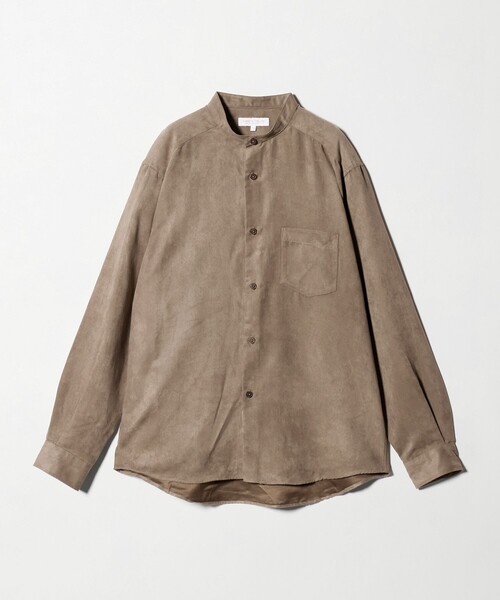 A DAY IN THE LIFE UNITED ARROWS(アデイインザライフユナイテッドアローズ)の「スエードライク リラックス バンドカラーシャツ<A DAY IN THE LIFE>(シャツ/ブラウス・メンズ・ネイビー/モカ/グレー系・M/L)」の7枚目の写真