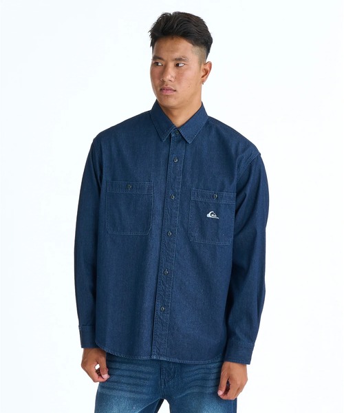 QUIKSILVER Mens Denim Wash SH — длинная рубашка из денима, модель весна/лето 2026