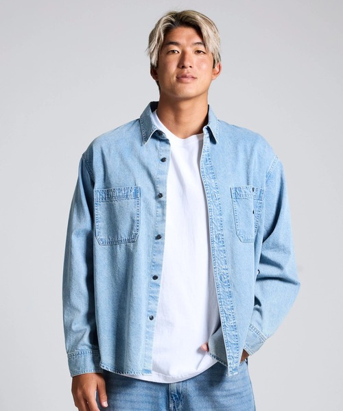 Quiksilver（クイックシルバー）の「QUIKSILVER メンズ DENIM WASH SH 長袖デニムシャツ ルーズフィット 【2026年春夏モデル】/クイックシルバー（シャツ/ブラウス・メンズ・グレー/インディゴブルー/ブルー・LARGE/MEDIUM/X-LARGE）」の3枚目の写真