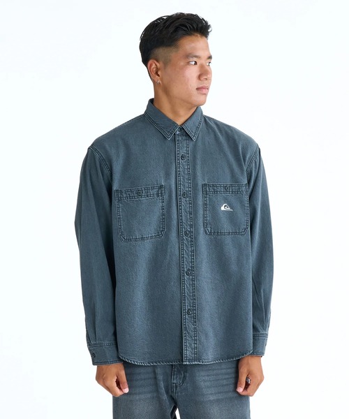 Quiksilver（クイックシルバー）の「QUIKSILVER メンズ DENIM WASH SH 長袖デニムシャツ ルーズフィット 【2026年春夏モデル】/クイックシルバー（シャツ/ブラウス・メンズ・グレー/インディゴブルー/ブルー・LARGE/MEDIUM/X-LARGE）」の5枚目の写真