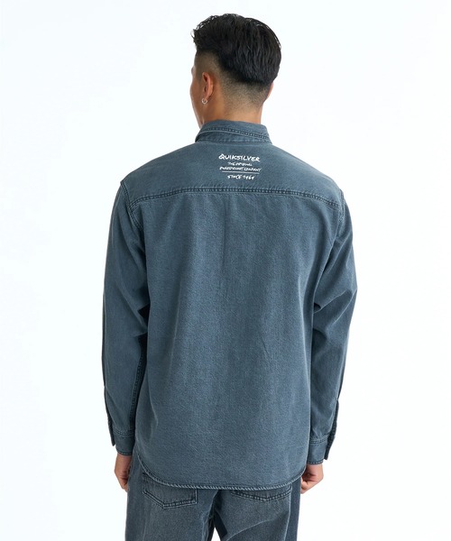 Quiksilver（クイックシルバー）の「QUIKSILVER メンズ DENIM WASH SH 長袖デニムシャツ ルーズフィット 【2026年春夏モデル】/クイックシルバー（シャツ/ブラウス・メンズ・グレー/インディゴブルー/ブルー・LARGE/MEDIUM/X-LARGE）」の6枚目の写真