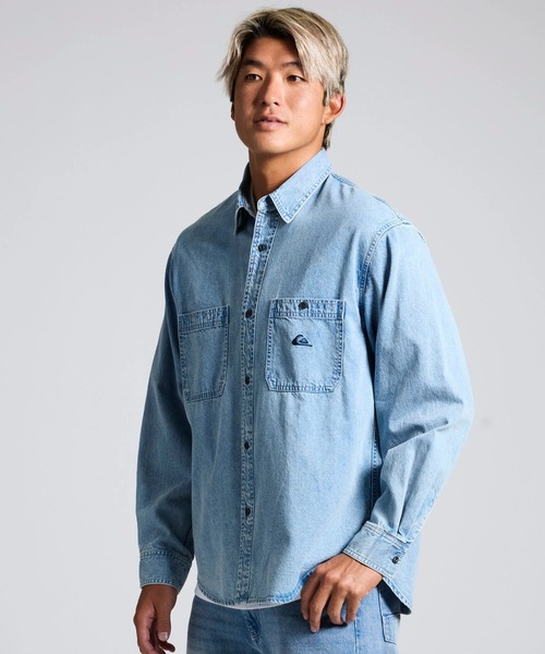 Quiksilver（クイックシルバー）の「QUIKSILVER メンズ DENIM WASH SH 長袖デニムシャツ ルーズフィット 【2026年春夏モデル】/クイックシルバー（シャツ/ブラウス・メンズ・グレー/インディゴブルー/ブルー・LARGE/MEDIUM/X-LARGE）」の20枚目の写真