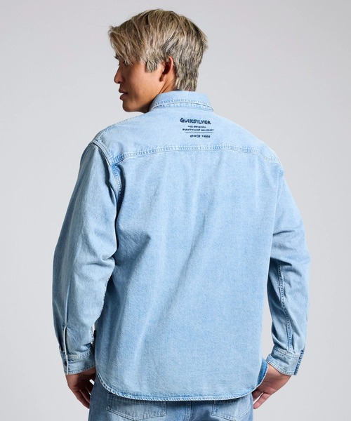 Quiksilver（クイックシルバー）の「QUIKSILVER メンズ DENIM WASH SH 長袖デニムシャツ ルーズフィット 【2026年春夏モデル】/クイックシルバー（シャツ/ブラウス・メンズ・グレー/インディゴブルー/ブルー・LARGE/MEDIUM/X-LARGE）」の22枚目の写真