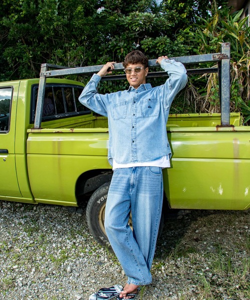 Quiksilver（クイックシルバー）の「QUIKSILVER メンズ DENIM WASH SH 長袖デニムシャツ ルーズフィット 【2026年春夏モデル】/クイックシルバー（シャツ/ブラウス・メンズ・グレー/インディゴブルー/ブルー・LARGE/MEDIUM/X-LARGE）」の16枚目の写真