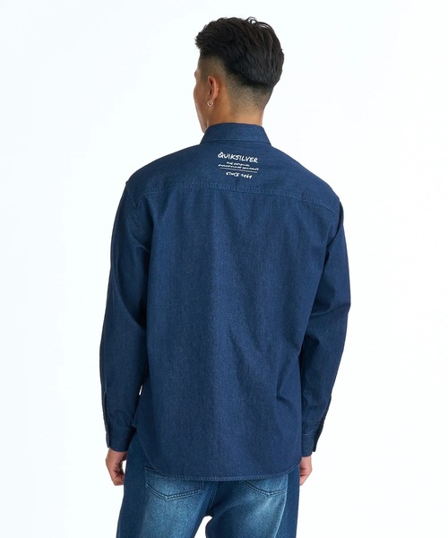 Quiksilver（クイックシルバー）の「QUIKSILVER メンズ DENIM WASH SH 長袖デニムシャツ ルーズフィット 【2026年春夏モデル】/クイックシルバー（シャツ/ブラウス・メンズ・グレー/インディゴブルー/ブルー・LARGE/MEDIUM/X-LARGE）」の13枚目の写真