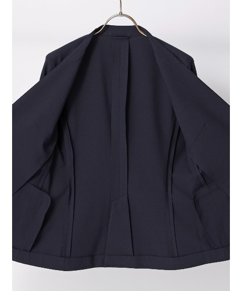 SUIT SQUARE（スーツスクエア）の「ジャケット Vカラー ウォッシャブル ストレッチ UVカット TRトロピカル 無地（テーラードジャケット・レディース・カーキ/ネイビー・40(11号)/38(9号)/36(7号)）」の9枚目の写真