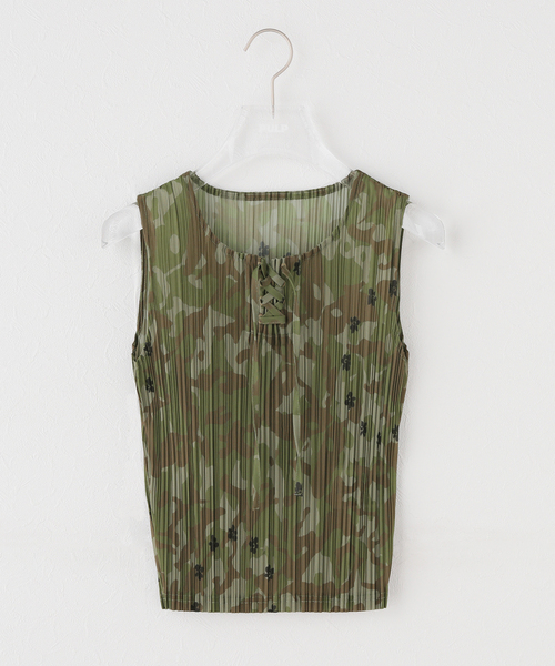 P.A.M. / パークスアンドミニ KALLIMA PLEATED TANK TOP