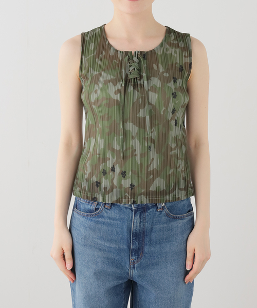 P.A.M.(パム)の「P.A.M. / パークスアンドミニ KALLIMA PLEATED TANK TOP(タンクトップ・レディース・カーキ・SMALL)」の4枚目の写真