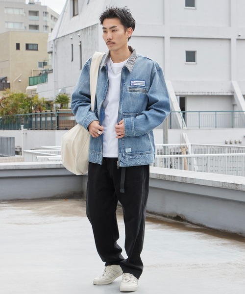 Liberaiders(リベレイダース)の「Liberaiders/リベレイダース DENIM WORK JACKET ライトアウター デニムジャケット 缶バッジ ワーク ストリート ダブルジップ メンズ レディース 秋 秋服 2026年秋冬 冬服(カバーオール・メンズ・ブルー・M/XL/L)」の14枚目の写真