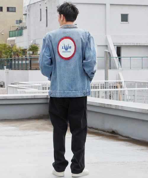 Liberaiders(リベレイダース)の「Liberaiders/リベレイダース DENIM WORK JACKET ライトアウター デニムジャケット 缶バッジ ワーク ストリート ダブルジップ メンズ レディース 秋 秋服 2026年秋冬 冬服(カバーオール・メンズ・ブルー・M/XL/L)」の17枚目の写真