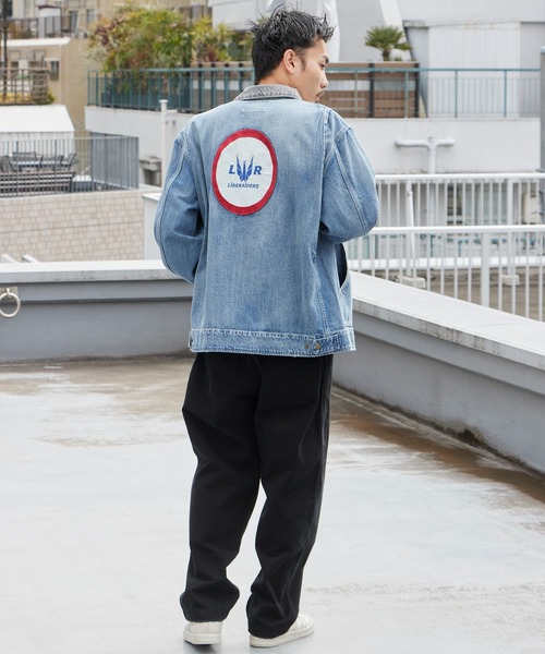 Liberaiders(リベレイダース)の「Liberaiders/リベレイダース DENIM WORK JACKET ライトアウター デニムジャケット 缶バッジ ワーク ストリート ダブルジップ メンズ レディース 秋 秋服 2026年秋冬 冬服(カバーオール・メンズ・ブルー・M/XL/L)」の18枚目の写真
