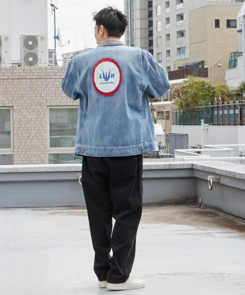 Liberaiders(リベレイダース)の「Liberaiders/リベレイダース DENIM WORK JACKET ライトアウター デニムジャケット 缶バッジ ワーク ストリート ダブルジップ メンズ レディース 秋 秋服 2026年秋冬 冬服(カバーオール・メンズ・ブルー・M/XL/L)」の19枚目の写真