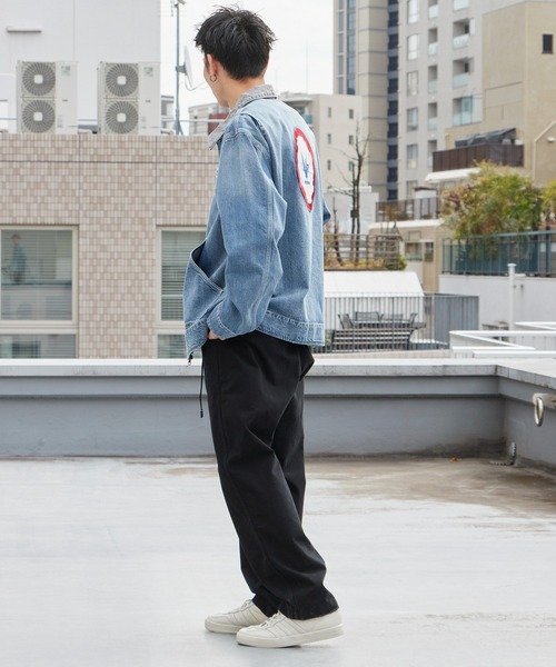Liberaiders(リベレイダース)の「Liberaiders/リベレイダース DENIM WORK JACKET ライトアウター デニムジャケット 缶バッジ ワーク ストリート ダブルジップ メンズ レディース 秋 秋服 2026年秋冬 冬服(カバーオール・メンズ・ブルー・M/XL/L)」の20枚目の写真