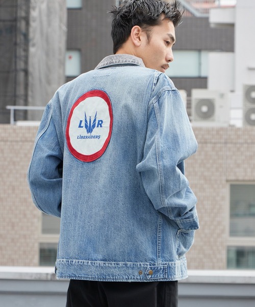Liberaiders(リベレイダース)の「Liberaiders/リベレイダース DENIM WORK JACKET ライトアウター デニムジャケット 缶バッジ ワーク ストリート ダブルジップ メンズ レディース 秋 秋服 2026年秋冬 冬服(カバーオール・メンズ・ブルー・M/XL/L)」の13枚目の写真