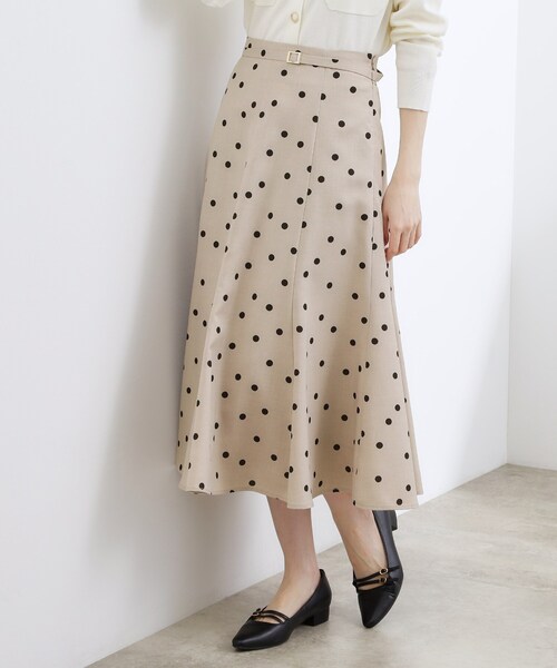 grove（グローブ）の「【貴島明日香さん着用・洗える】ランダムドットマーメイドスカート（スカート・レディース・サックスブルー/ベージュ系5/ネイビー系5・02/03）」の2枚目の写真