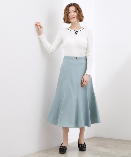 grove（グローブ）の「【貴島明日香さん着用・洗える】ランダムドットマーメイドスカート（スカート・レディース・サックスブルー/ベージュ系5/ネイビー系5・02/03）」の7枚目の写真