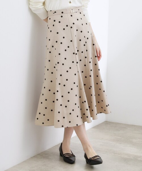 grove（グローブ）の「【貴島明日香さん着用・洗える】ランダムドットマーメイドスカート（スカート・レディース・サックスブルー/ベージュ系5/ネイビー系5・02/03）」の9枚目の写真
